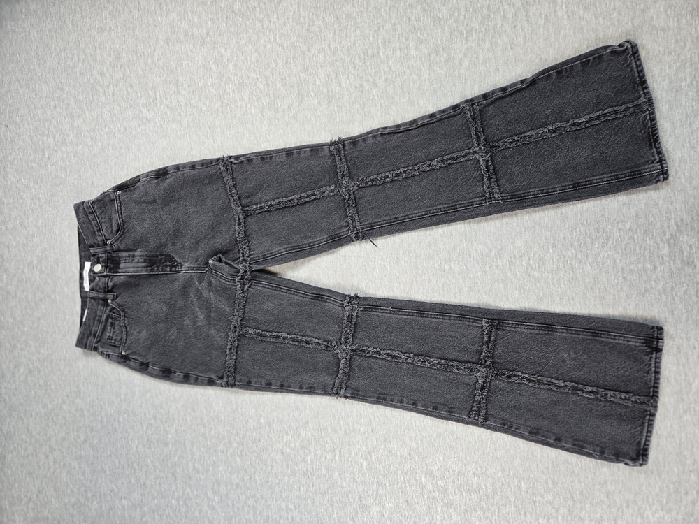 Pacsun Jeans Womens 24 High Rise Bootcut Frayed Panel Distressed Denim Pants